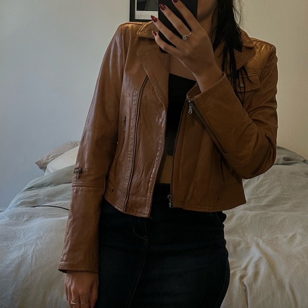 Genuine Brown Leather Jacket by Pelle Studio